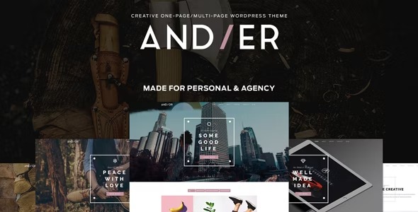 Andier - Responsive One & Multi Page Portfolio Theme Nulled