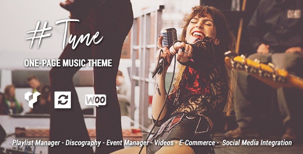 Tune - One-Page Music WordPress Theme Nulled