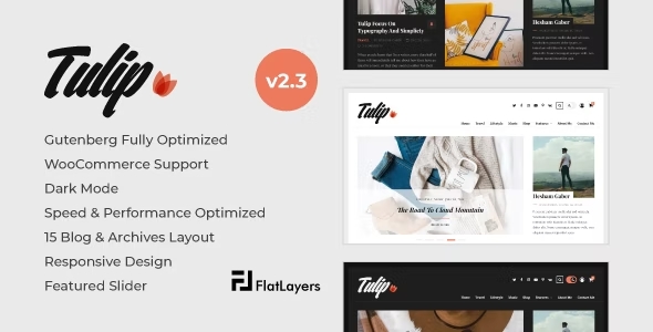 Tulip - Responsive WordPress Blog Theme Nulled