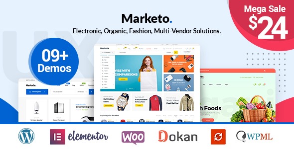Marketo Nulled ECommerce & Multivendor Theme Free Download