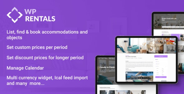 WP Rentals - Booking Accommodation WordPress Theme Nulled