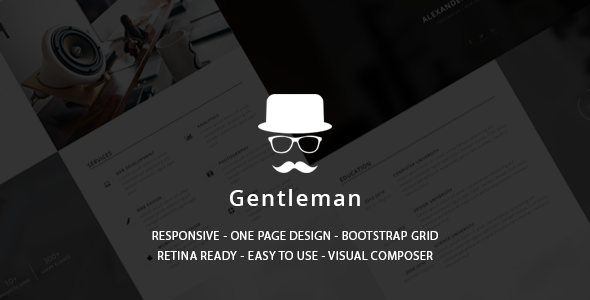 Gentleman v1.4.3 - CV & Resume vCard WordPress Theme