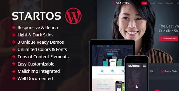 Startos v1.4.5 - Modern App Landing Page Wordpress Theme