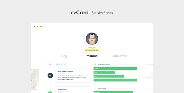 cvCard WP - Responsive vCard WordPress Theme