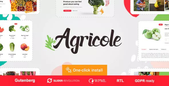 Agricole v1.0.1 - Organic Food & Agriculture Theme