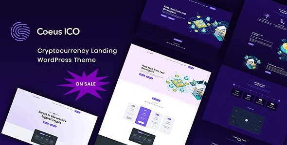 Coeus - Cryptocurrency Landing Page WordPress Theme Nulled
