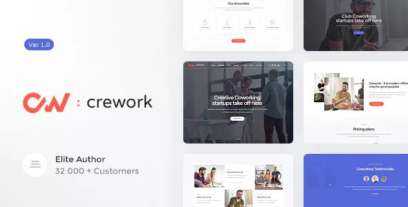 Crework v1.1.2 - Coworking and Creative Space Theme
