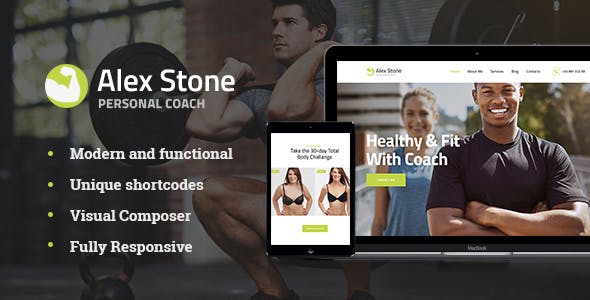 Alex Stone v1.1 - Template WordPress Personal Gym Trainer 