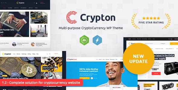 Crypton v1.6 - Template WordPress Cryptocurrency Serbaguna 