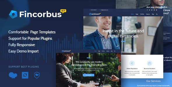 Fincorbus v1.0 - Template Keuangan Perusahaan WordPress 