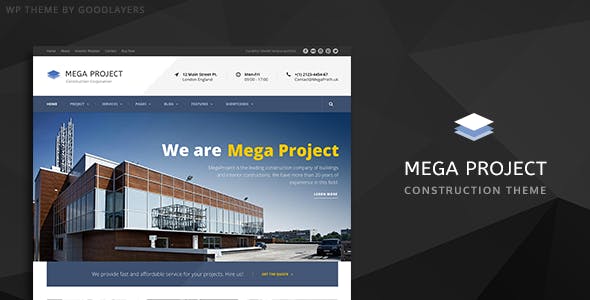 Mega Project v1.22 - Construction WordPress Theme