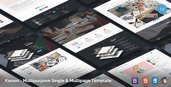 Kwoon v1.2.6 - Multipurpose Single, Multi-page Template
