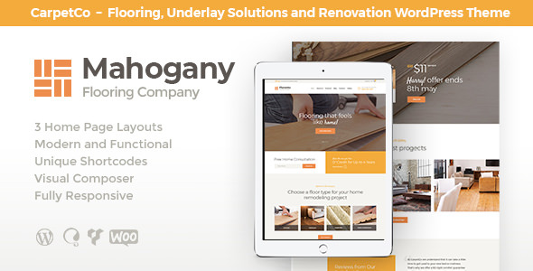 Mahogany v1.1 - Flooring Company WordPress Theme