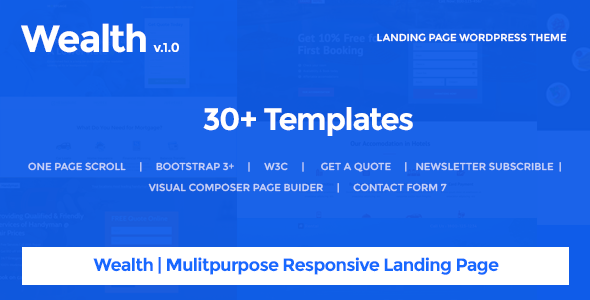 Wealth v1.2.2 – Multi-Purpose Landing Page WordPress Theme
