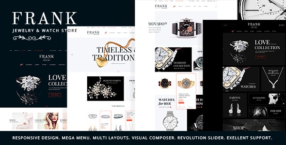 Frank v1.5.1 - Template WordPress Toko Online Perhiasan dan Jam Tangan 