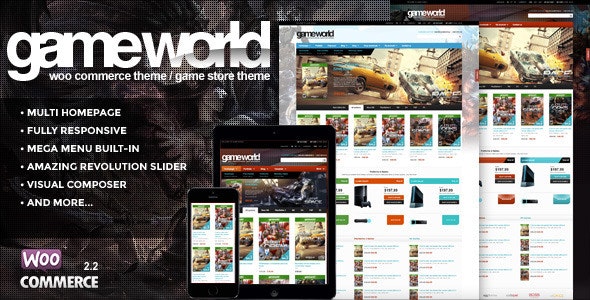 GameWorld v2.1 - WooCommerce Game Theme