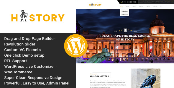 History v1.2.2 - Museum and Exhibition WordPress Theme (19 June 2019)