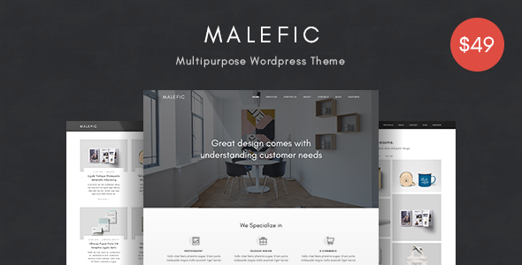 Malefic v1.0.2 - One Page Responsive WordPress Theme