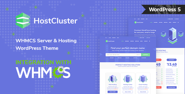 HostCluster v1.6 - WHMCS Server & Hosting Theme