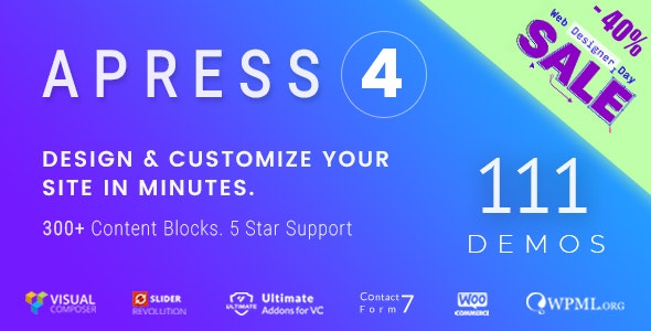 Apress v4.7.6 - Responsive Multi-Purpose Theme for WordPress