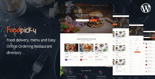FoodPicky v1.2.7 - Food Delivery Restaurant Directory WordPress Theme