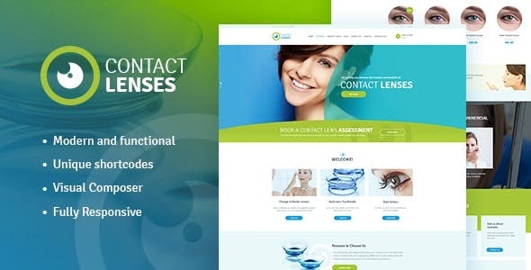 Contact Lenses Store & Vision Therapy Clinic Doctor v1.2 - WordPress Theme