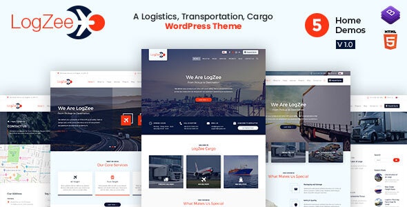 Logzee - Logistics, Transportation, Cargo WordPress Theme