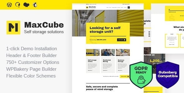 MaxCube v1.1.1 - Moving & Self Storage Relocation Business WordPress Theme