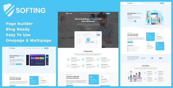 Softing v1.2.6 - WordPress Software Landing Page Theme