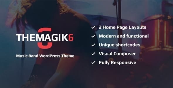 The Magic 6 v1.6 - Music Band & Musician Artist WordPress Theme