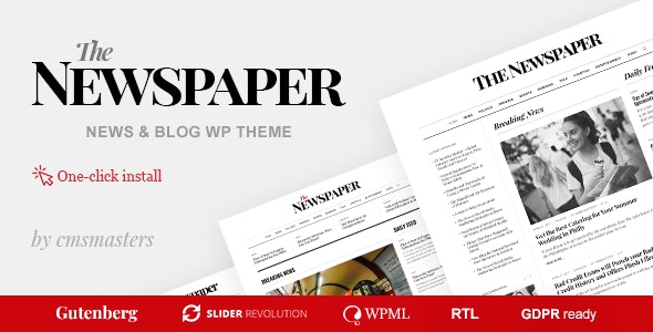 The Newspaper v1.0.7 - News Magazine Editorial WordPress Theme