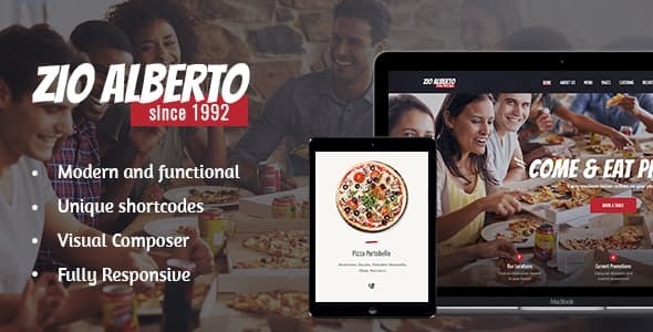Zio Alberto v1.2.2 - Pizza Restaurant, Cafe & Bistro WordPress Theme