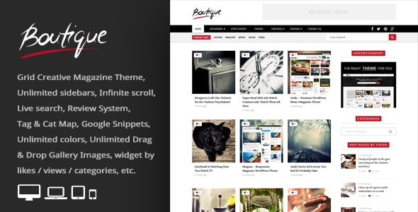 Boutique Grid v2.8 - Creative Magazine WordPress Theme