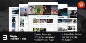 Buggy v2.0.0 - Magazine & Blog WordPress Themes