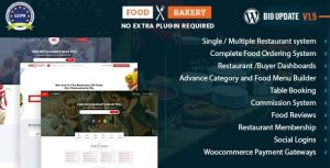FoodBakery v1.5.0 - Food Delivery Restaurant Directory Theme