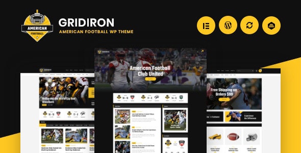 Gridiron v1.0 - American Football & NFL Superbowl Team WordPress Theme