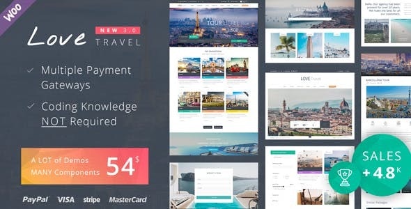 Love Travel v3.4 - Creative Travel Agency WordPress