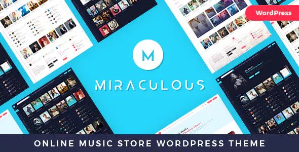 Miraculous v1.0.7 - Online Music Store WordPress Theme