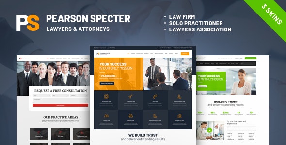 Pearson Specter - WordPress Theme for Lawyer & Attorney