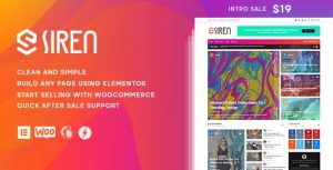 Siren v1.0.1 - News Magazine Elementor WordPress Theme