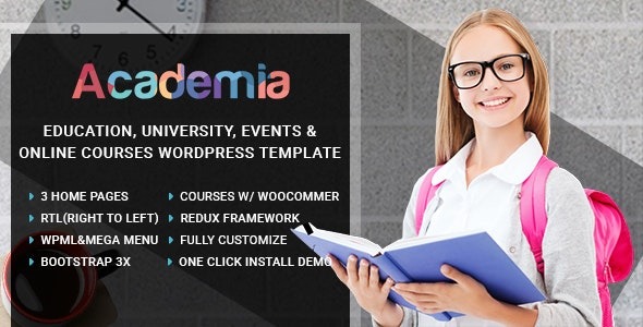 Academia Nulled Education Center WordPress Theme Free Download