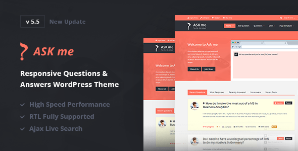 Ask Me - Responsive Questions & Answers WordPress Nulled