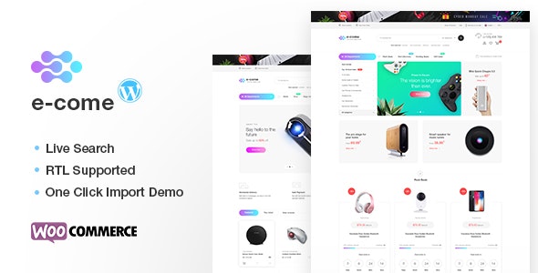 Ecome - Electronics Store WooCommerce Theme Nulled