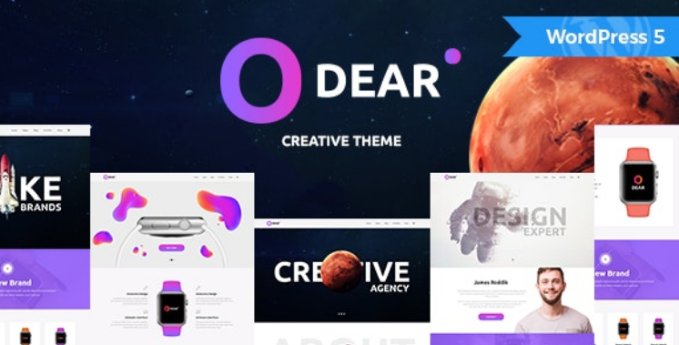 Odear Free Download Multi-Concept Creative WordPress Theme Nulled