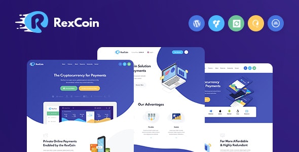 RexCoin A Multi-Purpose Cryptocurrency & Coin ICO WordPress Theme Nulled