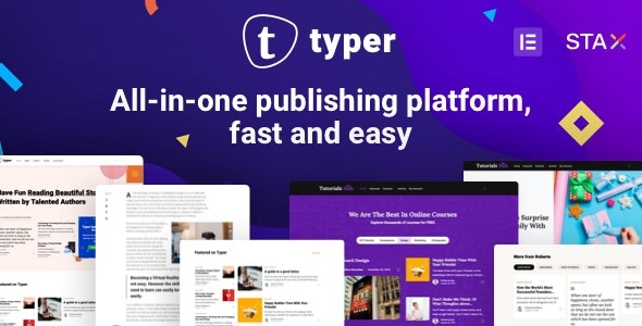 Typer - Amazing Blog and Multi Author Publishing Theme Nulled