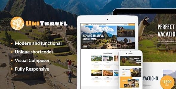 UniTravel Travel Agency & Tourism Bureau WordPress Theme Nulled