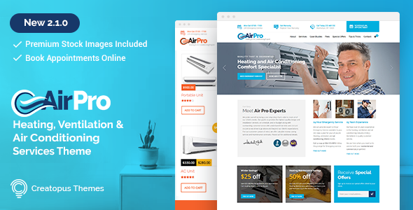 AirPro v2.5.3 - Heating and Air conditioning WordPress Theme for Maintenance Services