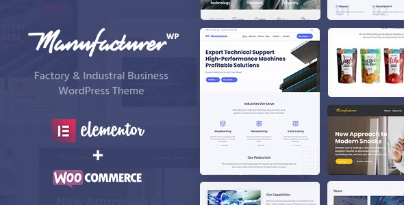 Manufacturer v1.1.8 - Factory and Industrial WordPress Theme