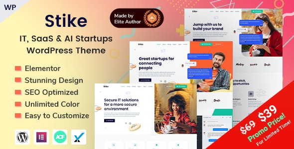 Stike - IT Startups WordPress Theme